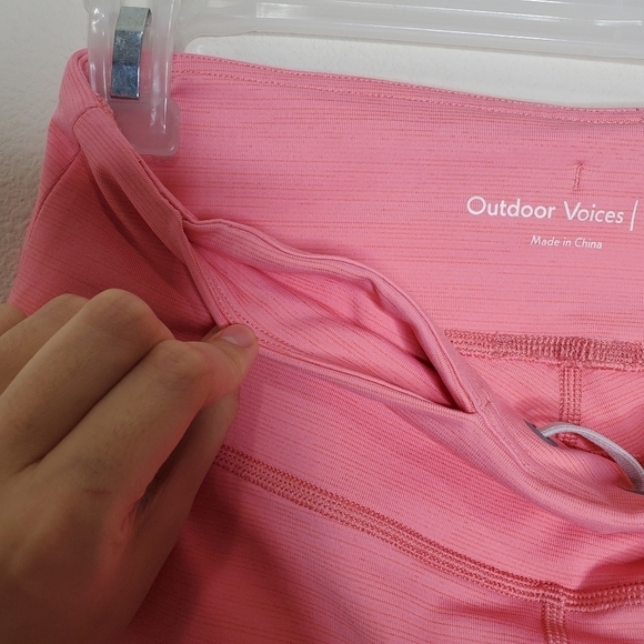Outdoor Voices Pink Striped High Rise Flex Tech Sweat 7/8 Leggings - Picture 8 of 11